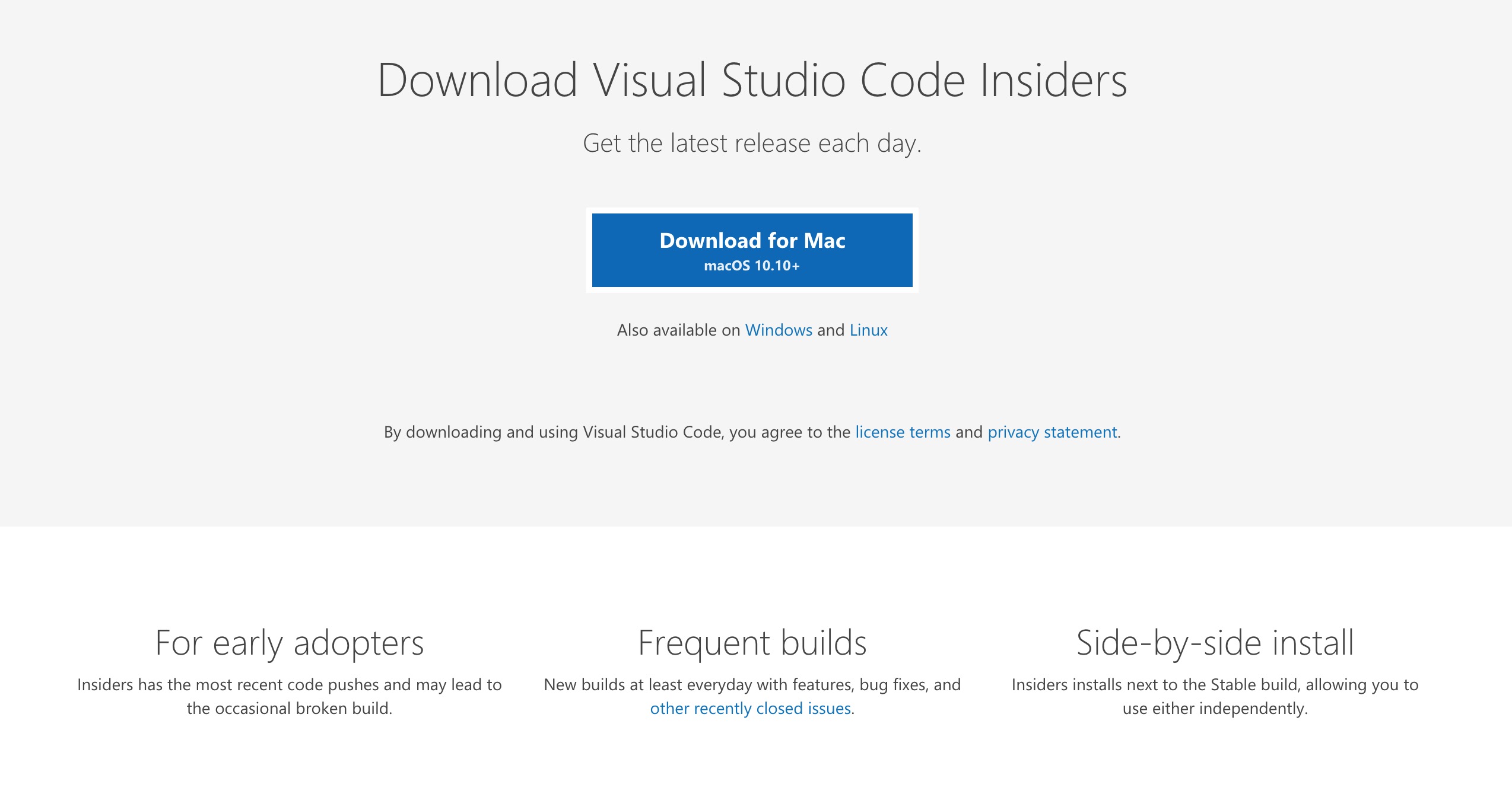 vscode insiders install